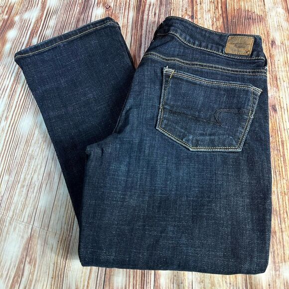 American Eagle Outfitters Denim - American Eagle SKINNY KICK Size 8 Blue Mid Rise Boot Cut Jeans Denim Pants 29x31